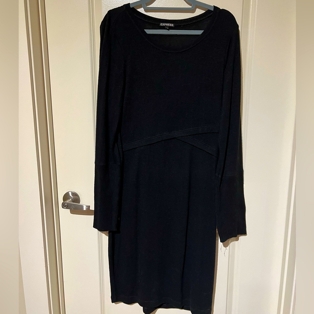 Express Long Sleeved Midi Sweater Dress